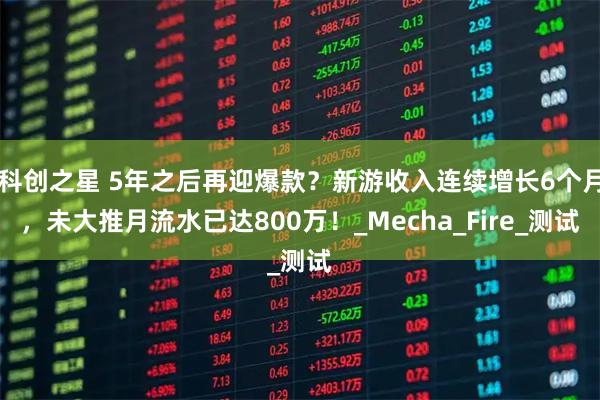 科创之星 5年之后再迎爆款？新游收入连续增长6个月，未大推月流水已达800万！_Mecha_Fire_测试