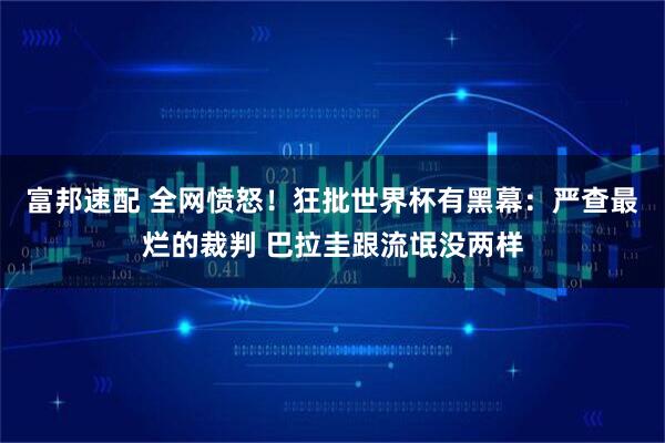 富邦速配 全网愤怒!狂批世界杯有黑幕:严查最烂的裁判 巴拉圭跟流氓没两样